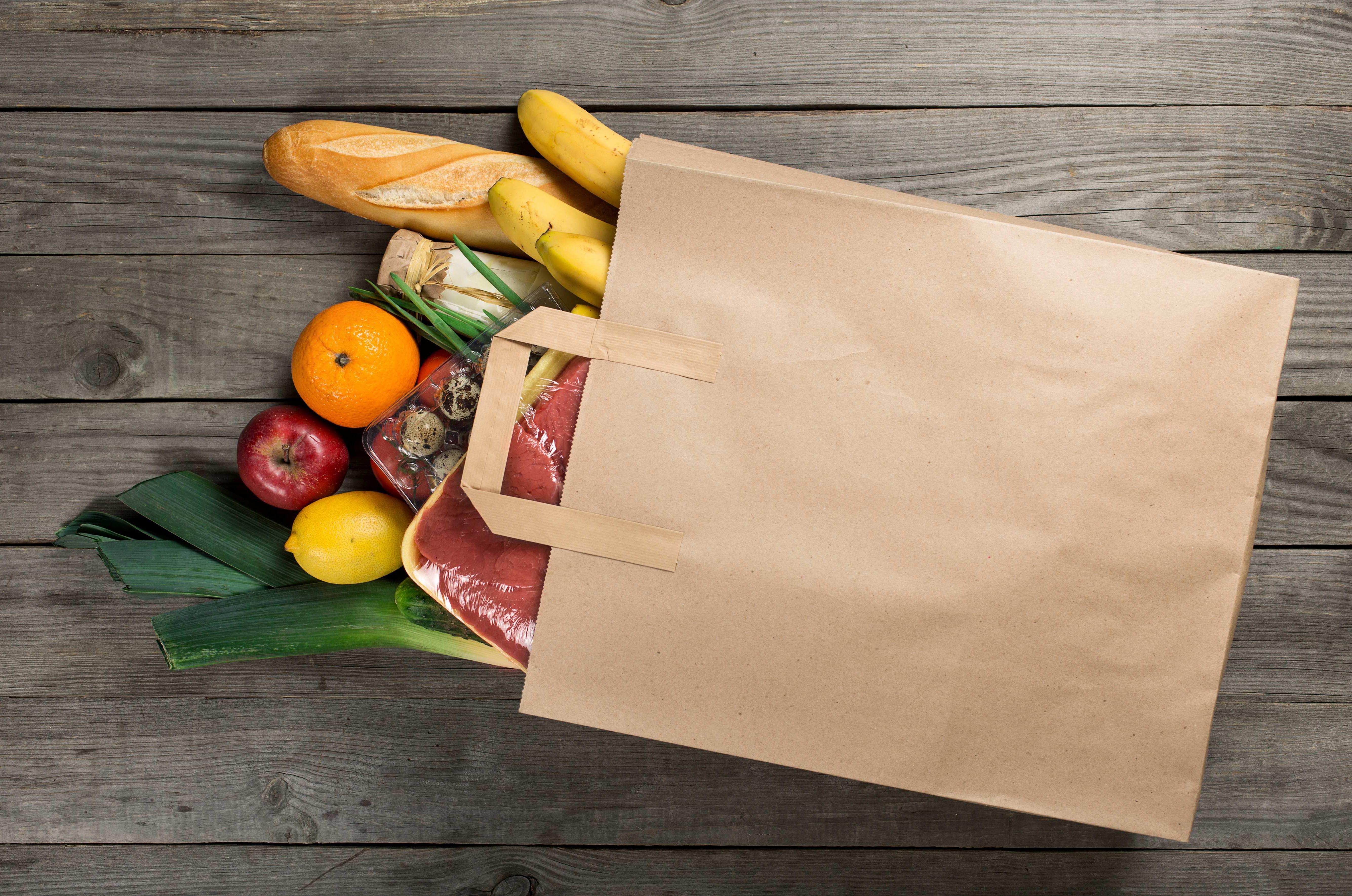 bag with food